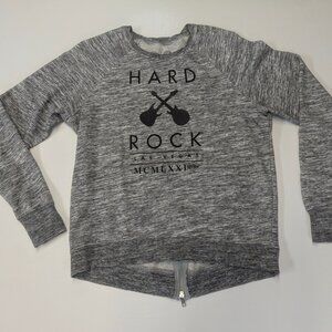 Hard Rock Size Medium Heathered Gray Sweatshirt Las Vegas